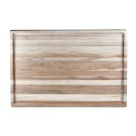 Planche à découper en bois avec rainure à jus